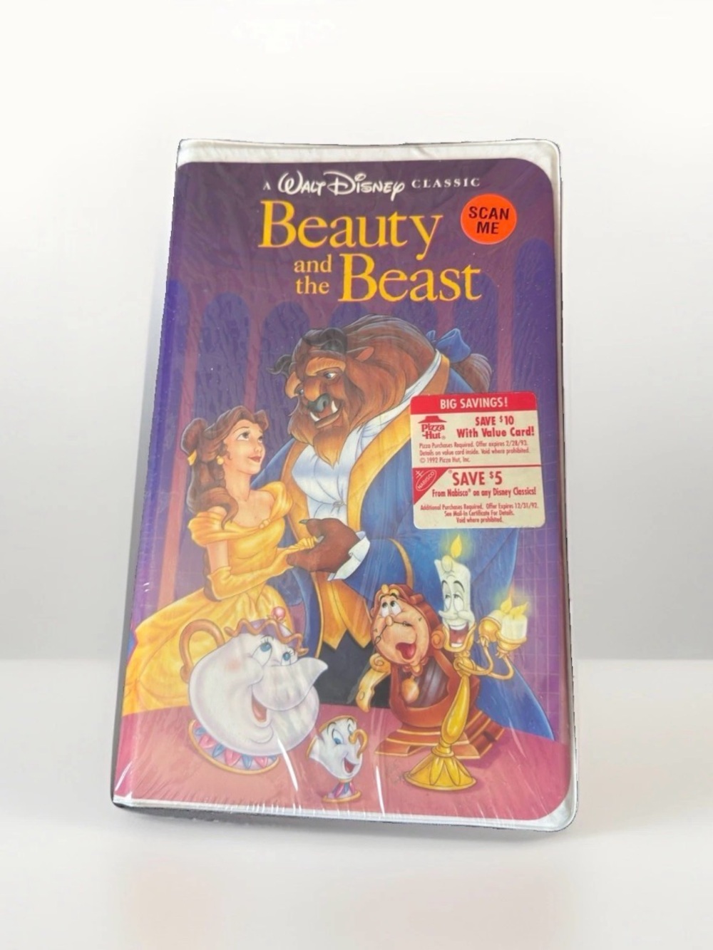 Factory Sealed Disney Beauty and the Beast VHS 1992 Pizza Hut promo